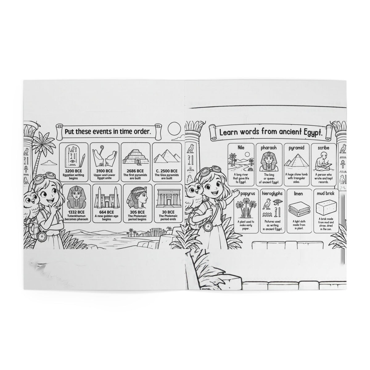 Ancient Egypt Adventure Coloring Book