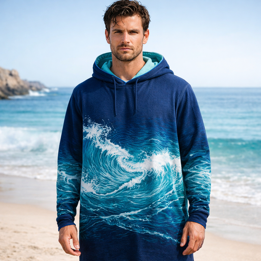 Beach Poncho - Waves