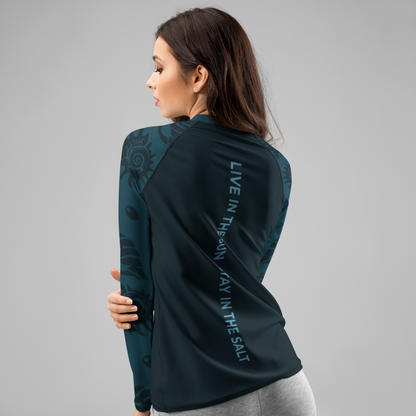 Marine Rash Guard - Women - Short Sleeve