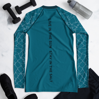 Waves Rash Guard - Women - Short Sleeve