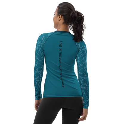 Waves Rash Guard - Women - Short Sleeve