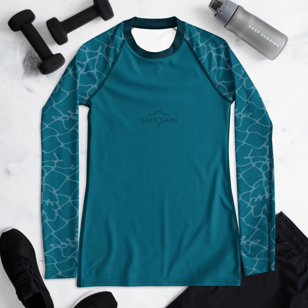 Waves Rash Guard - Women - Short Sleeve