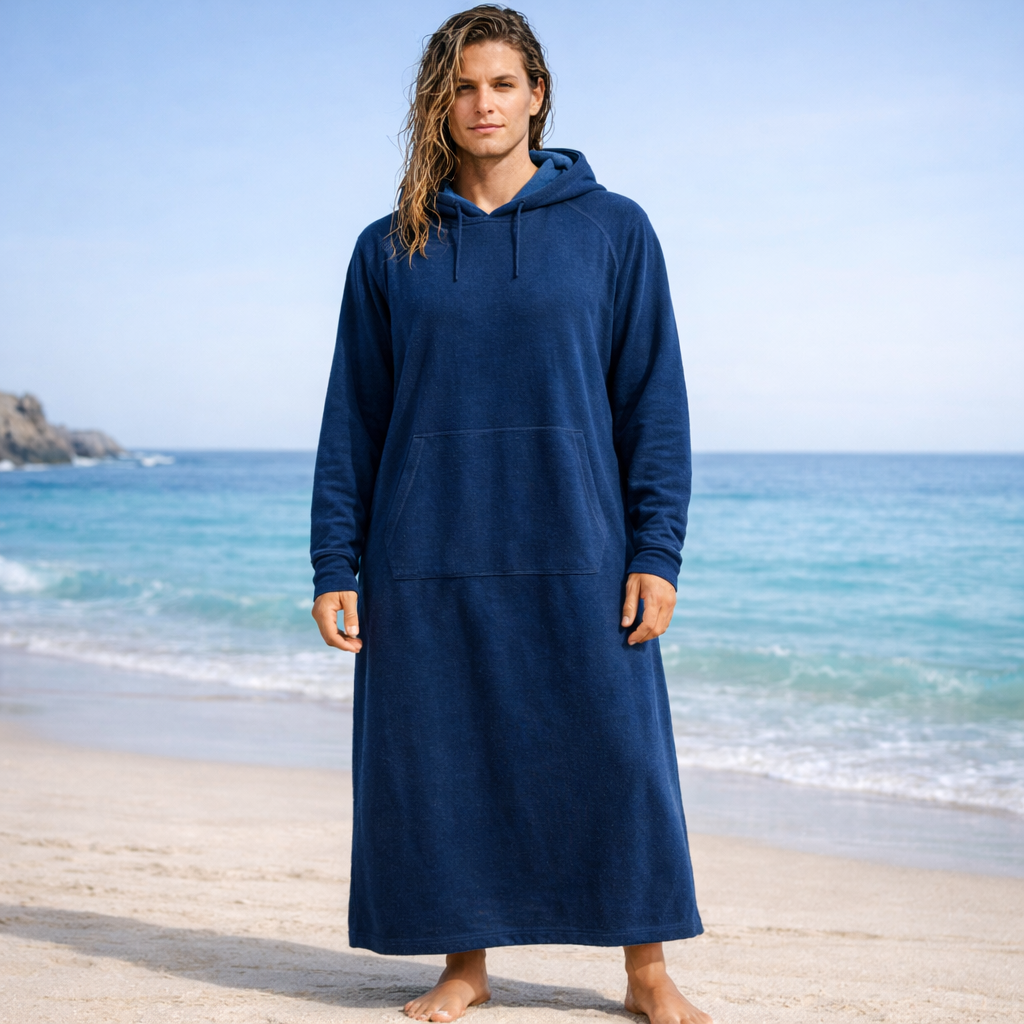 Beach Poncho - Marine